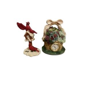Timezone The Country Timepiece Collection Clock and Snow Birds Lot Decor